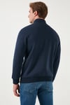 Pamuklu Regular Fit Dik Yaka 2'li Paket Erkek Sweat 59052592S2 Koyu Lacivert-Petrol