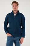 Pamuklu Regular Fit Dik Yaka 2'li Paket Erkek Sweat 59052592S2 İNDİGO-KUM
