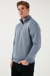 Pamuklu Regular Fit Dik Yaka 2'li Paket Erkek Sweat 59052592S2 ANTRASİT-KOYU GRİ