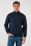 Pamuklu Regular Fit Dik Yaka 2'li Paket Erkek Sweat 59052592S2 KOYU GRİ-KOYU LACİVERT