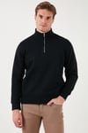 Pamuklu Regular Fit Dik Yaka 2'li Paket Erkek Sweat 59052592S2 PETROL-SİYAH
