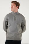 Pamuklu Regular Fit Dik Yaka 2'li Paket Erkek Sweat 59052592S2 Açık Haki-Petrol