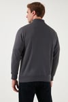 Pamuklu Regular Fit Dik Yaka 2'li Paket Erkek Sweat 59052592S2 KUM-ANTRASİT