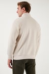 Pamuklu Regular Fit Dik Yaka 2'li Paket Erkek Sweat 59052592S2 Ekru-Kum