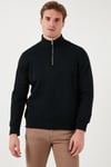 Pamuklu Regular Fit Dik Yaka 2'li Paket Erkek Sweat 59052592S2 EKRU-SİYAH