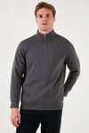 Pamuklu Regular Fit Dik Yaka 2'li Paket Erkek Sweat 59052592S2 ANTRASİT-SİYAH