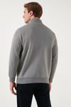 Pamuklu Regular Fit Dik Yaka 2'li Paket Erkek Sweat 59052592S2 Açık Haki-Koyu Gri