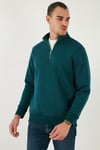 Pamuklu Regular Fit Dik Yaka 2'li Paket Erkek Sweat 59052592S2 Koyu Gri-Petrol