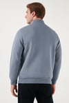Pamuklu Regular Fit Dik Yaka 2'li Paket Erkek Sweat 59052592S2 KOYU GRİ-SİYAH