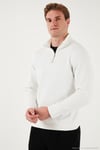 Pamuklu Regular Fit Dik Yaka 2'li Paket Erkek Sweat 59052592S2 Ekru-Koyu Lacivert