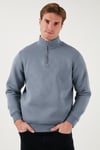 Pamuklu Regular Fit Dik Yaka 2'li Paket Erkek Sweat 59052592S2 KOYU GRİ-KOYU GRİ