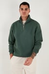 Pamuklu Regular Fit Dik Yaka 2'li Paket Erkek Sweat 59052592S2 Nefti-Nefti