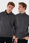 Pamuklu Regular Fit Dik Yaka 2'li Paket Erkek Sweat 59052592S2 Antrasit-Antrasit
