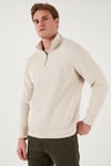 Pamuklu Regular Fit Dik Yaka 2'li Paket Erkek Sweat 59052592S2 KUM-ANTRASİT