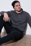 Pamuklu Regular Fit Dik Yaka 2'li Paket Erkek Sweat 59052592S2 Antrasit-Petrol