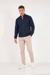 Pamuklu Regular Fit Dik Yaka Cepli Erkek Hırka 5905891 İNDİGO