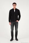 Pamuklu Regular Fit Dik Yaka Cepli Erkek Hırka 5905891 SİYAH