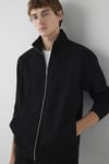 Pamuklu Regular Fit Dik Yaka Erkek Sweat 0S10628-900 SİYAH