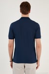 Pamuklu Regular Fit Düğmeli 3'lü Paket Erkek Polo Yaka T Shirt 5902739S3 İndigo-Kırmızı-Vizon