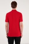 Pamuklu Regular Fit Düğmeli 3'lü Paket Erkek Polo Yaka T Shirt 5902739S3 İndigo-Kırmızı-Nefti