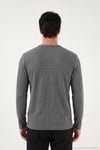 Pamuklu Regular Fit Düğmeli Bisiklet Yaka Erkek Sweat 5905852 ANTRASİT
