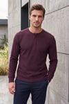 Pamuklu Regular Fit Düğmeli Bisiklet Yaka Erkek Sweat 5905852 VİŞNE