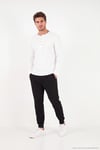 Pamuklu Regular Fit Düğmeli Bisiklet Yaka Erkek Sweat 5905852 EKRU