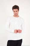 Pamuklu Regular Fit Düğmeli Bisiklet Yaka Erkek Sweat 5905852 EKRU