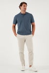 Pamuklu Regular Fit Düğmeli Erkek Polo Yaka T Shirt 5902127 KOYU PETROL