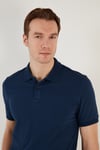 Pamuklu Regular Fit Düğmeli Erkek Polo Yaka T Shirt 5902739 İNDİGO