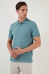 Pamuklu Regular Fit Düğmeli Erkek Polo Yaka T Shirt 5902127 MAVİ