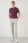 Pamuklu Regular Fit Düğmeli Erkek Polo Yaka T Shirt 5902127 MÜRDÜM