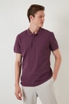 Pamuklu Regular Fit Düğmeli Erkek Polo Yaka T Shirt 5902127 MÜRDÜM