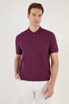 Pamuklu Regular Fit Düğmeli Erkek Polo Yaka T Shirt 5902739 MÜRDÜM