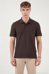 Pamuklu Regular Fit Düğmeli Erkek Polo Yaka T Shirt 5902127 KAHVE