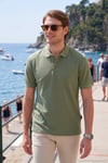 Pamuklu Regular Fit Düğmeli Erkek Polo Yaka T Shirt 5902127 ELMA YEŞİLİ