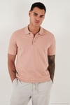 Pamuklu Regular Fit Düğmeli Erkek Polo Yaka T Shirt 5902127 PUDRA