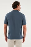 Pamuklu Regular Fit Düğmeli Erkek Polo Yaka T Shirt 5902127 KOYU PETROL