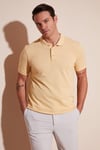 Pamuklu Regular Fit Düğmeli Erkek Polo Yaka T Shirt 5902127 SARI