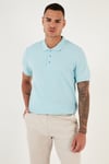 Pamuklu Regular Fit Düğmeli Erkek Polo Yaka T Shirt 5902127 MENTOL
