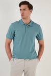 Pamuklu Regular Fit Düğmeli Erkek Polo Yaka T Shirt 5902127 MAVİ