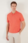 Pamuklu Regular Fit Düğmeli Erkek Polo Yaka T Shirt 5902739 TURUNCU