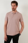 Pamuklu Regular Fit Düğmeli Erkek Polo Yaka T Shirt 5902127 KOYU BEJ