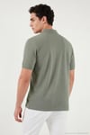 Pamuklu Regular Fit Düğmeli Erkek Polo Yaka T Shirt 5902127 AÇIK YEŞİL