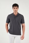 Pamuklu Regular Fit Düğmeli Erkek Polo Yaka T Shirt 5902127 ANTRASİT