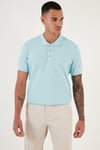 Pamuklu Regular Fit Düğmeli Erkek Polo Yaka T Shirt 5902127 MENTOL