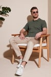 Pamuklu Regular Fit Düğmeli Erkek Polo Yaka T Shirt 5902127 HAKİ