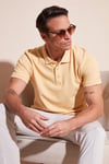 Pamuklu Regular Fit Düğmeli Erkek Polo Yaka T Shirt 5902127 SARI