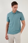 Pamuklu Regular Fit Düğmeli Erkek Polo Yaka T Shirt 5902127 MAVİ