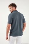 Pamuklu Regular Fit Düğmeli Erkek Polo Yaka T Shirt 5902127 PETROL